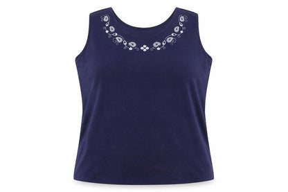 Womens UK Size XL Bonmarché Blue Basic Tank