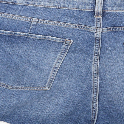 Marks and Spencer Womens Blue Cotton Cut-Off Shorts Size 22 Regular Button