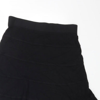 Marks and Spencer Womens Black Viscose Flare Skirt Size 10