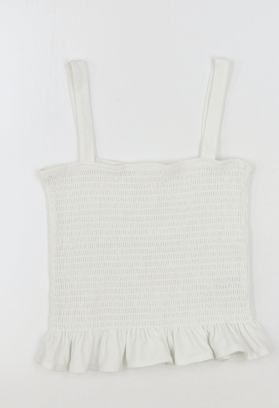 Womens UK Size S H&M White Basic Tank