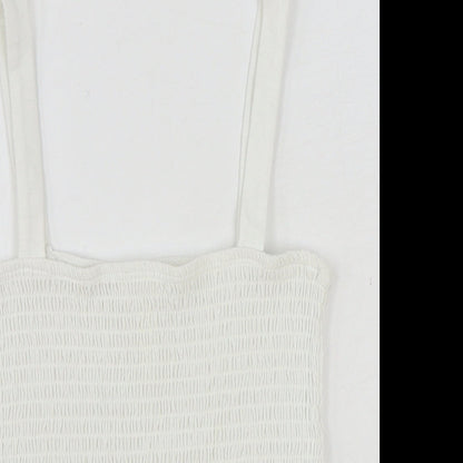 Womens UK Size S H&M White Basic Tank
