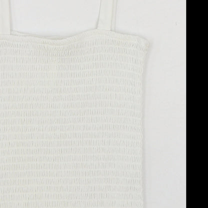 Womens UK Size S H&M White Basic Tank