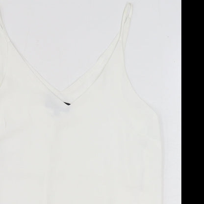 Dorothy Perkins Womens White Polyester Camisole Tank Size 12 V-Neck