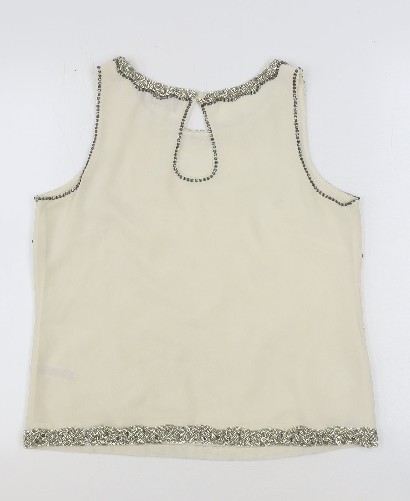 Womens UK Size 12 Savida Ivory Basic Tank