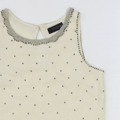 Womens UK Size 12 Savida Ivory Basic Tank