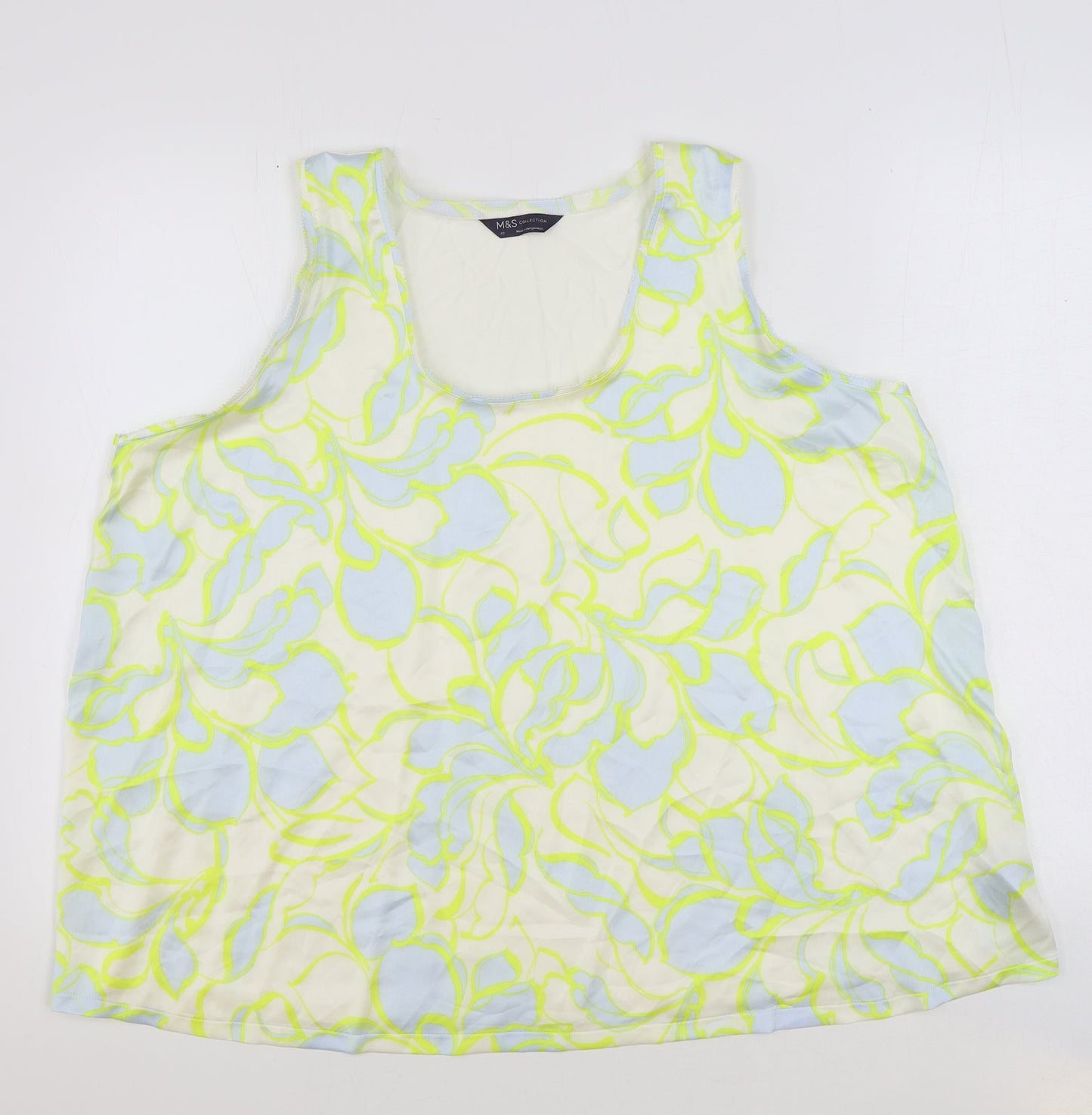 Womens UK Size 22 Marks and Spencer Multicoloured Basic Tank