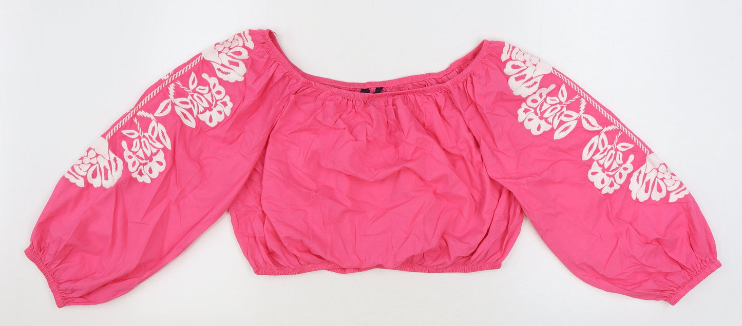 Womens UK Size 18 Marks and Spencer Pink Basic Blouse