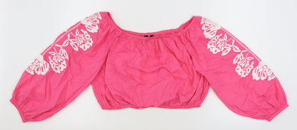 Womens UK Size 18 Marks and Spencer Pink Basic Blouse