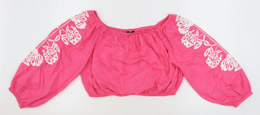 Womens UK Size 18 Marks and Spencer Pink Basic Blouse