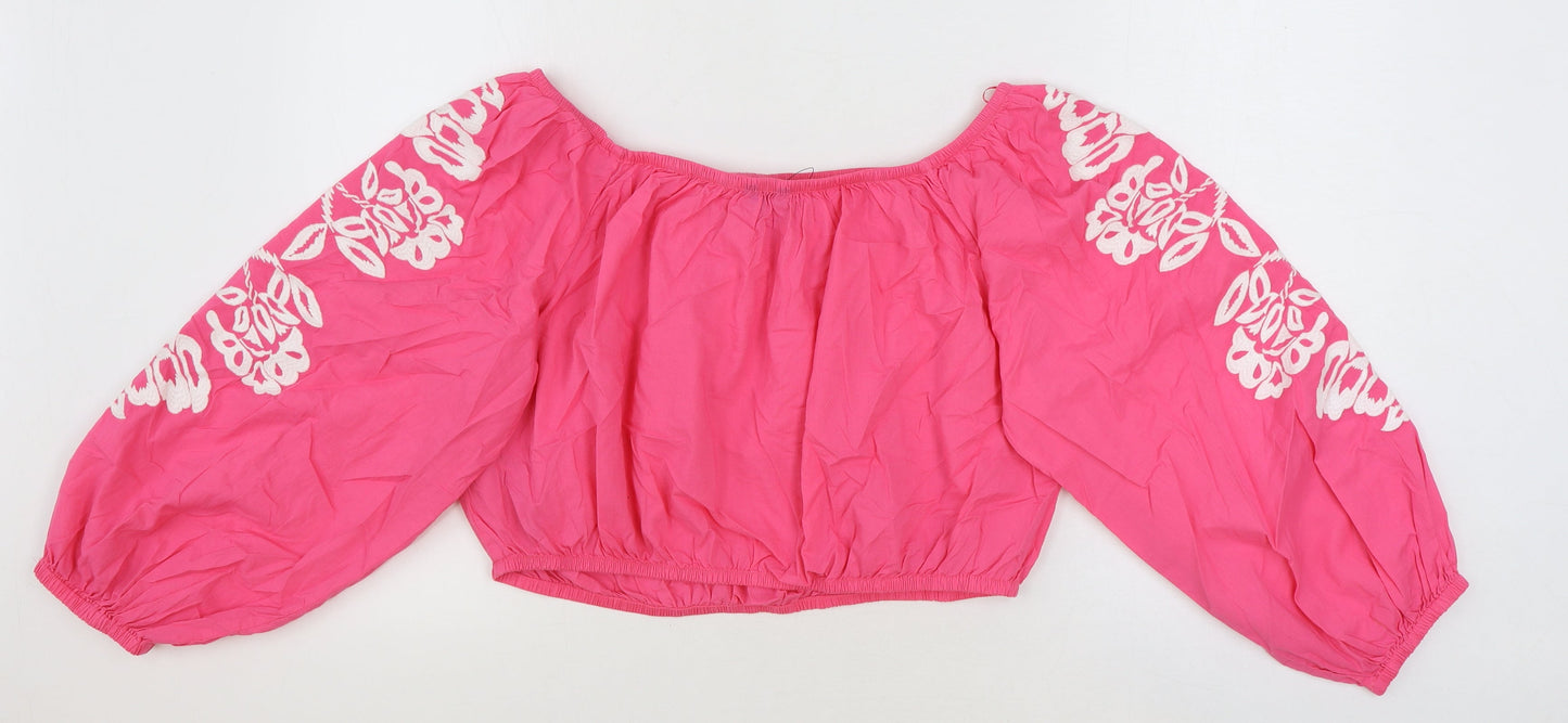 Womens UK Size 18 Marks and Spencer Pink Basic Blouse