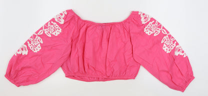 Womens UK Size 18 Marks and Spencer Pink Basic Blouse