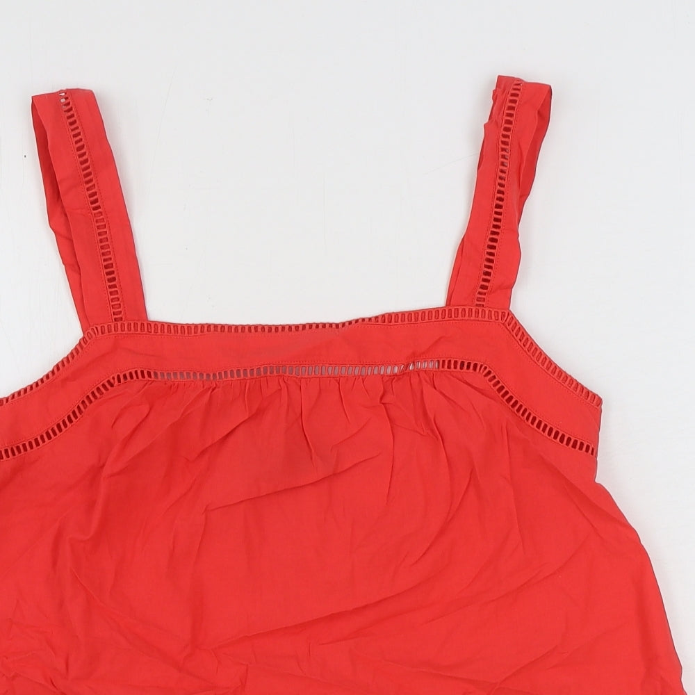 Womens UK Size 6 Marks and Spencer Red Basic Blouse