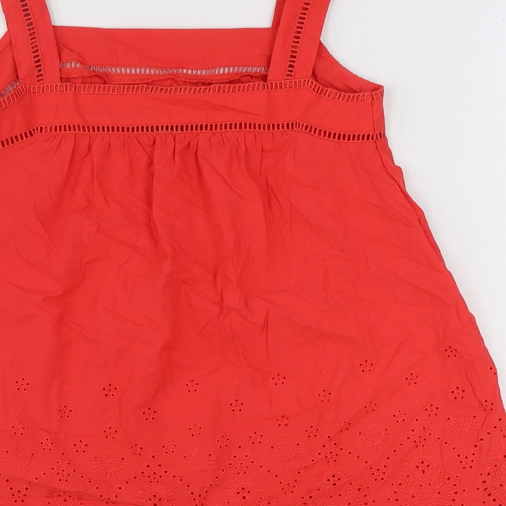 Womens UK Size 6 Marks and Spencer Red Basic Blouse