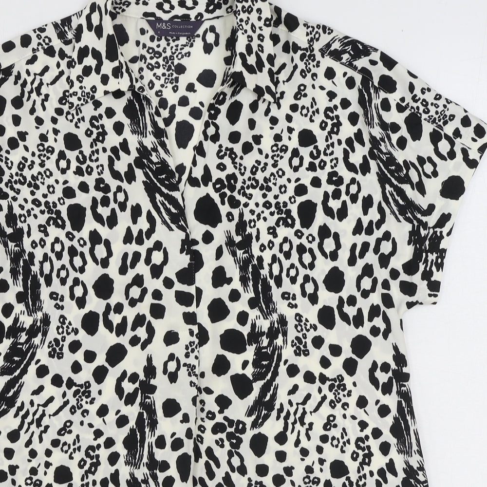 Womens UK Size 6 Marks and Spencer Ivory Basic Blouse