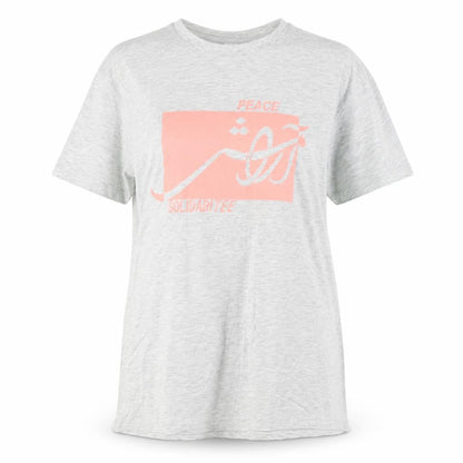 Womens UK Size M B&C Grey Basic T-Shirt