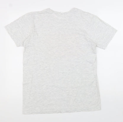 B&C Womens Grey Cotton Basic T-Shirt Size M Round Neck - Peace Solidarity