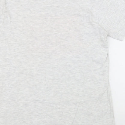 B&C Womens Grey Cotton Basic T-Shirt Size M Round Neck - Peace Solidarity