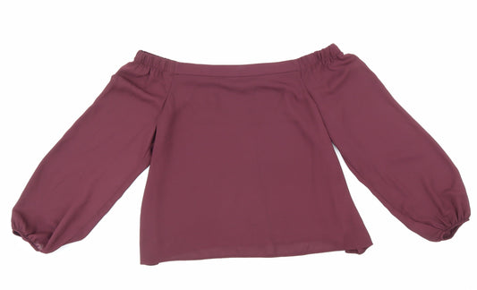 Womens UK Size 8 New Look Red Basic Blouse