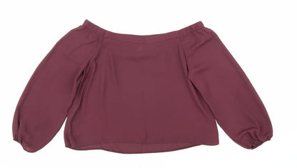 Womens UK Size 8 New Look Red Basic Blouse