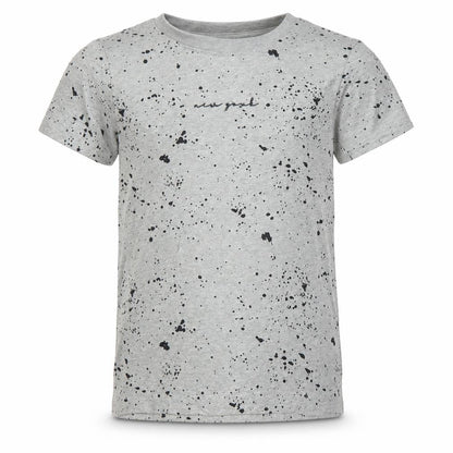 Under Dept Boys Grey Geometric Cotton Basic T-Shirt Size 5 Years Round Neck