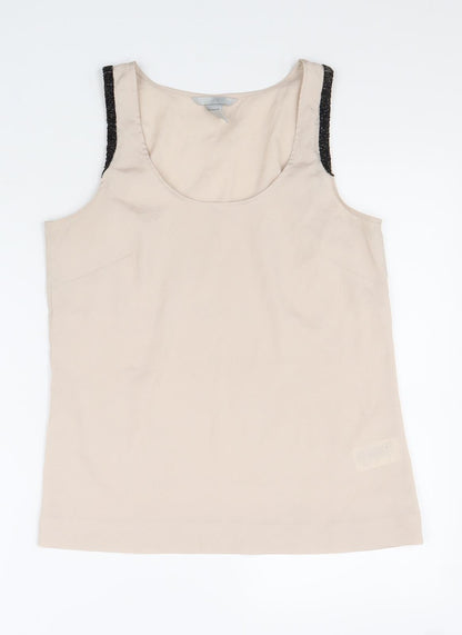 Womens UK Size 34 H&M Beige Basic Tank