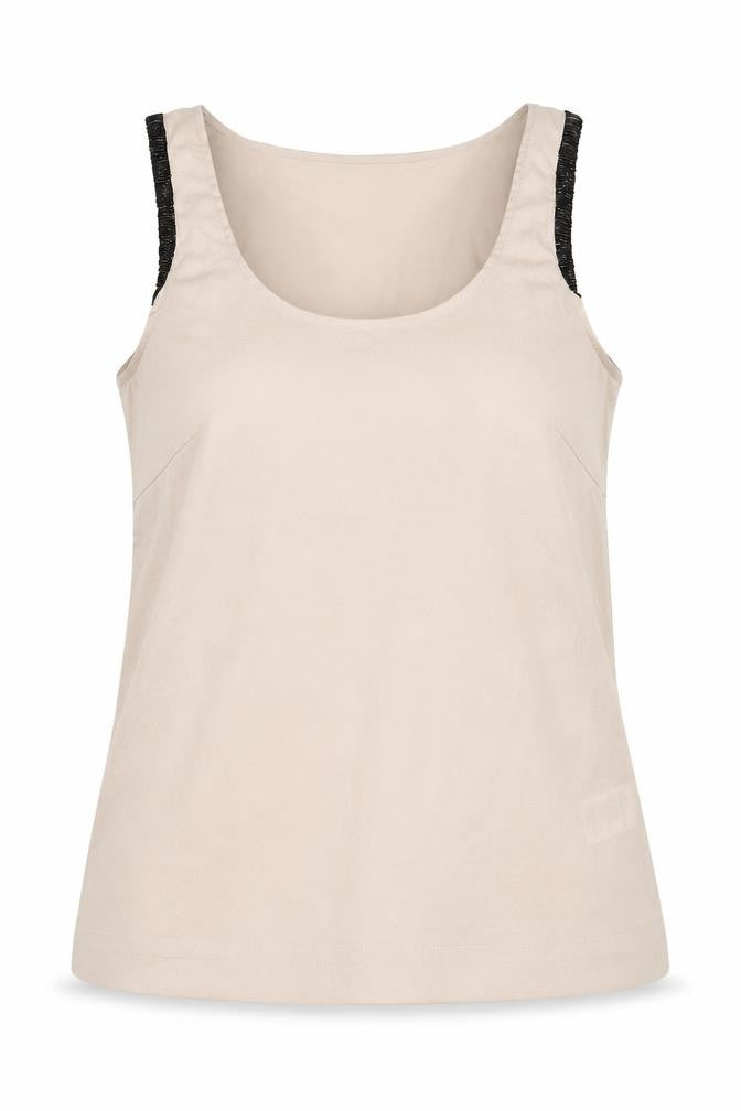 Womens UK Size 34 H&M Beige Basic Tank