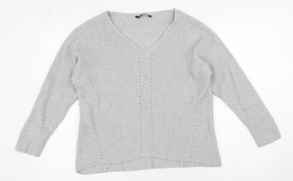 Womens UK Size S Stradivarius Grey Pullover Jumper