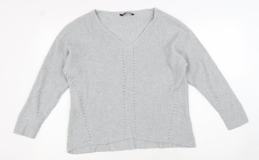 Womens UK Size S Stradivarius Grey Pullover Jumper