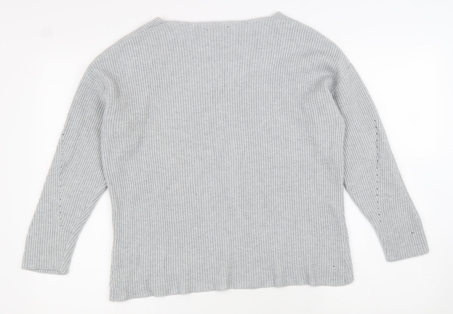 Womens UK Size S Stradivarius Grey Pullover Jumper