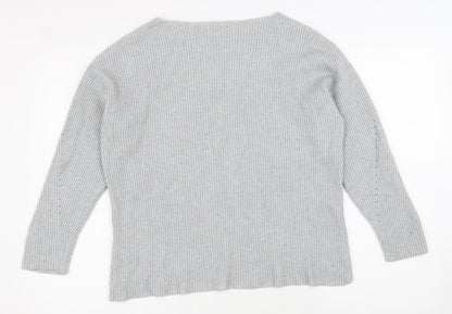Womens UK Size S Stradivarius Grey Pullover Jumper