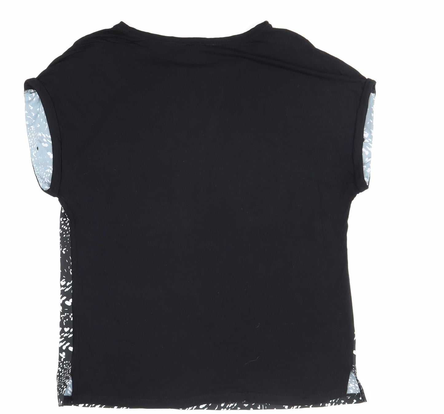 Womens UK Size 12 Preworn Black Basic T-Shirt