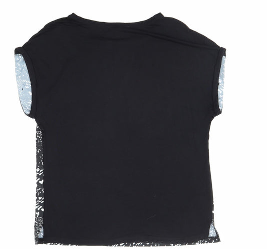 Womens UK Size 12 Preworn Black Basic T-Shirt