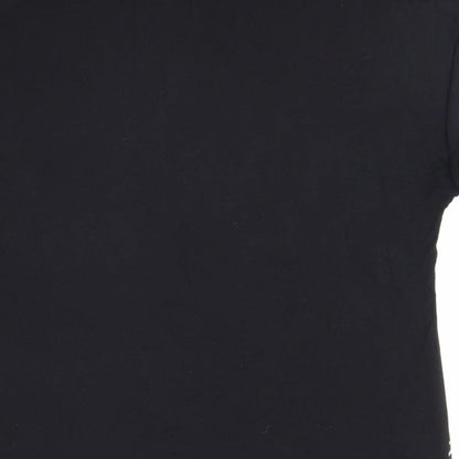 Womens UK Size 12 Preworn Black Basic T-Shirt