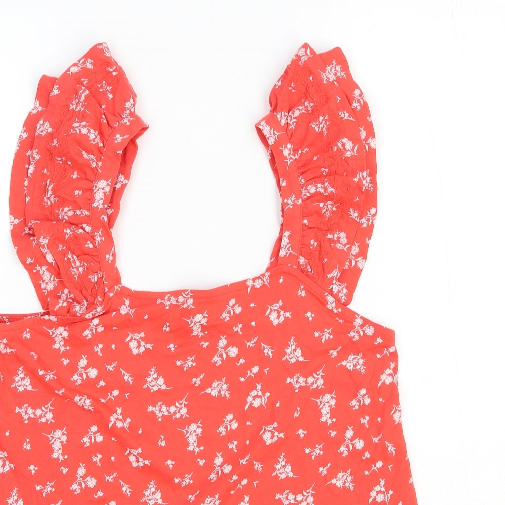 Womens UK Size 10 Marks and Spencer Red Basic Tank
