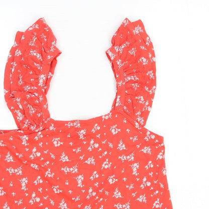 Womens UK Size 10 Marks and Spencer Red Basic Tank