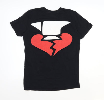 Mens UK Size M Gildan Black  T-Shirt