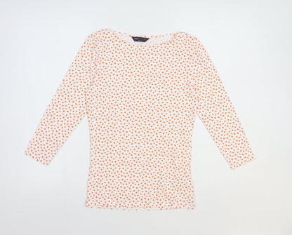 Womens UK Size 6 Marks and Spencer White Basic T-Shirt