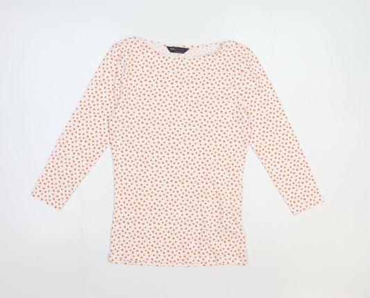 Womens UK Size 6 Marks and Spencer White Basic T-Shirt