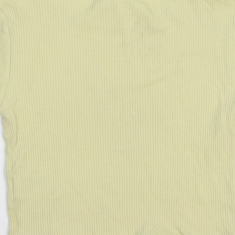 Womens UK Size 6 Divided Yellow Basic T-Shirt
