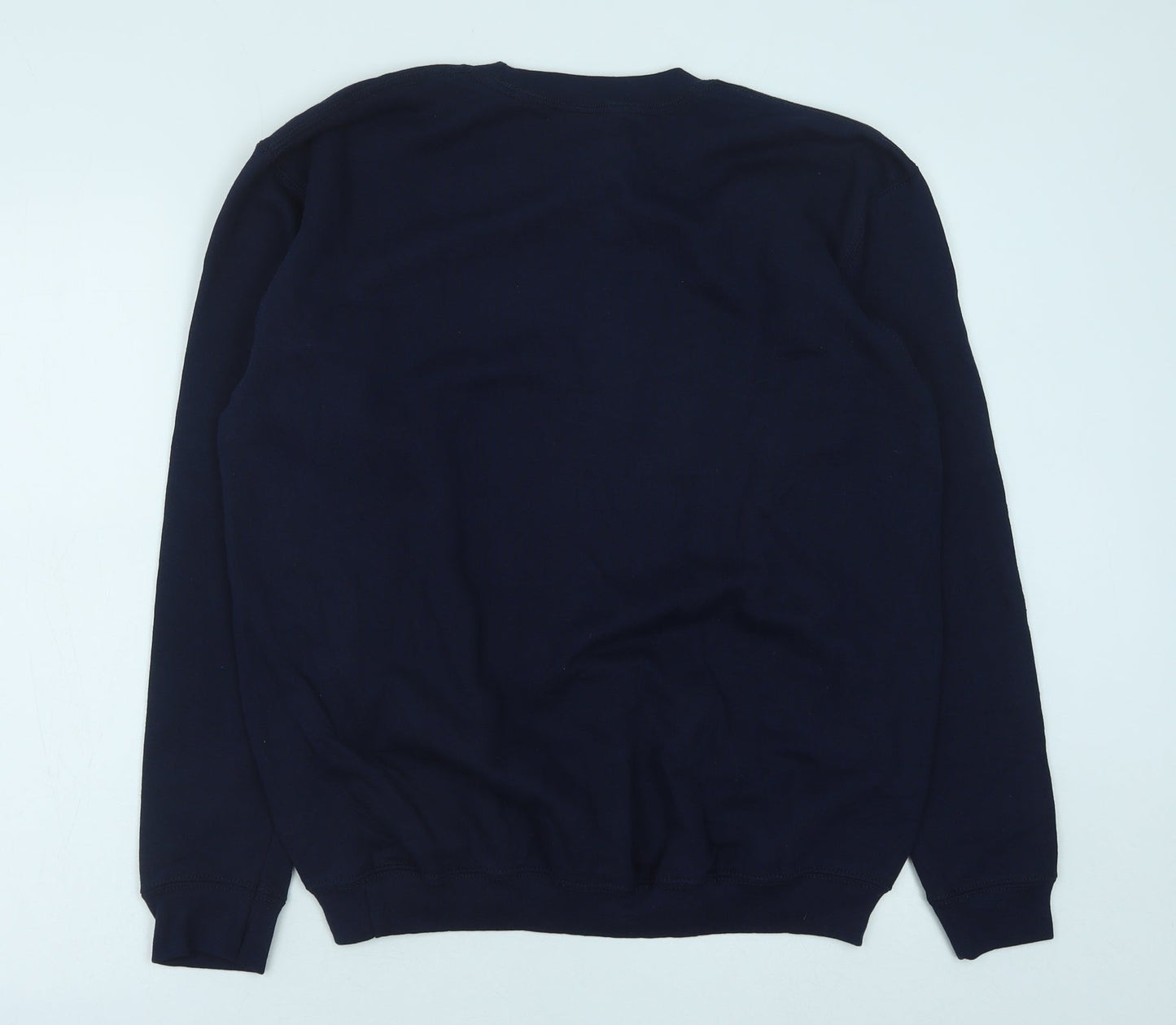 Fruit of the Loom Boys Blue Cotton Pullover Sweatshirt Size 14-15 Years Pullover