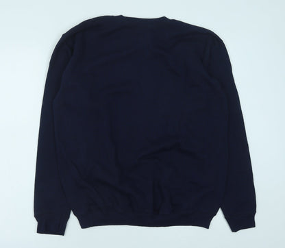 Fruit of the Loom Boys Blue Cotton Pullover Sweatshirt Size 14-15 Years Pullover