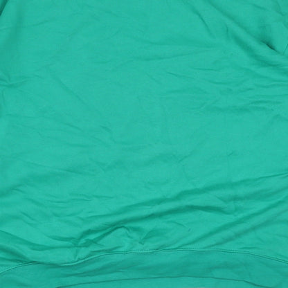 H&M Womens Green Cotton Pullover Sweatshirt Size XS Pullover - Fun Times Ahead