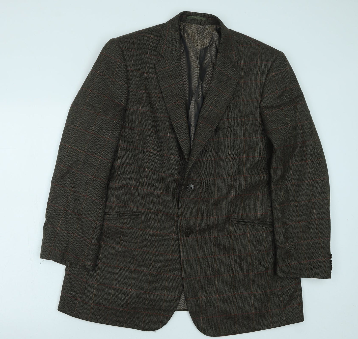 Mens UK Size 42 Preworn Regular Green Suit Jacket