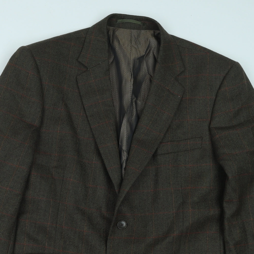 Mens UK Size 42 Preworn Regular Green Suit Jacket