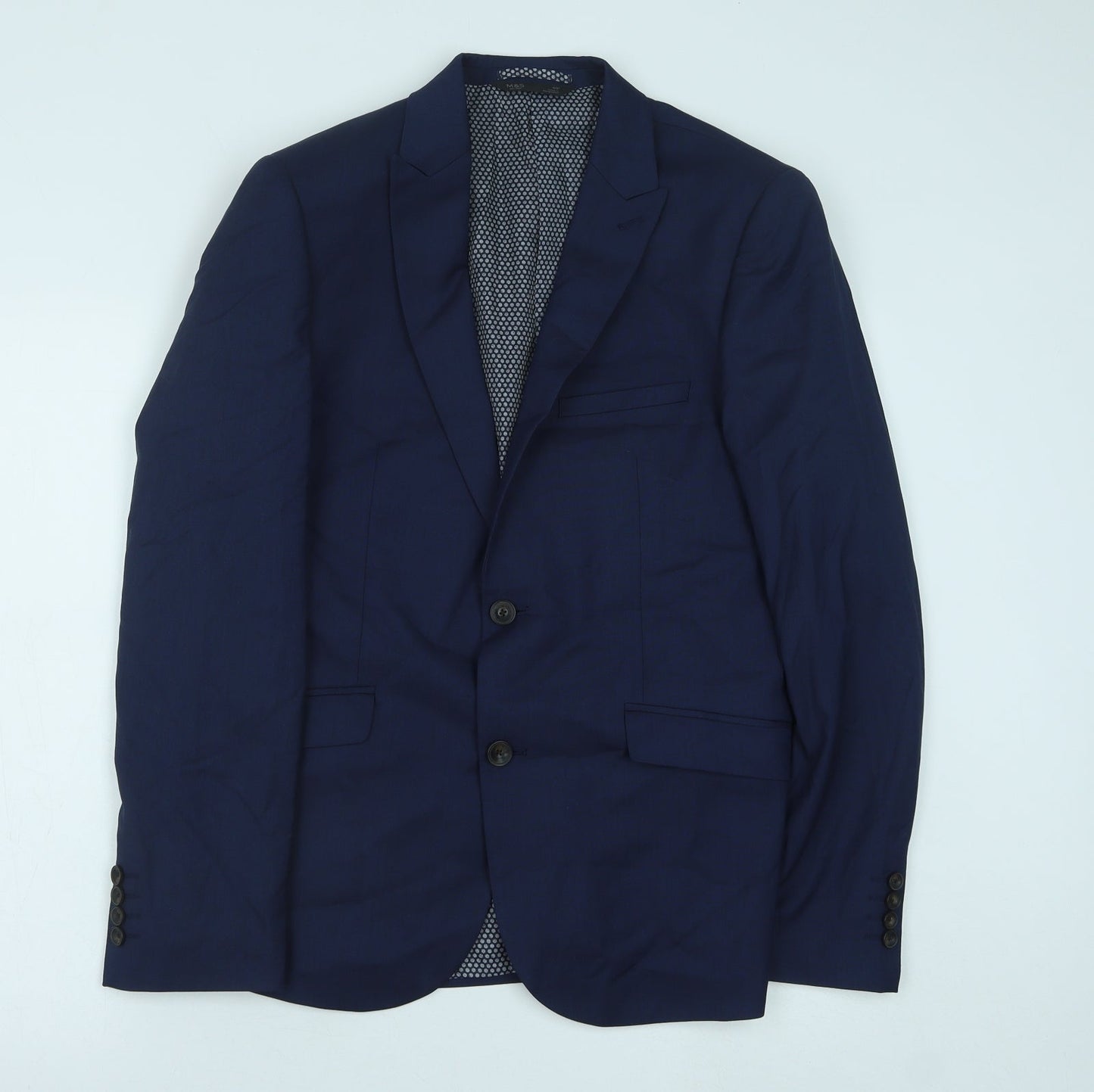 Mens UK Size 40 Marks and Spencer Regular Blue Suit Jacket