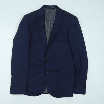 Mens UK Size 40 Marks and Spencer Regular Blue Suit Jacket