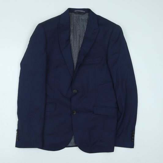 Mens UK Size 40 Marks and Spencer Regular Blue Suit Jacket