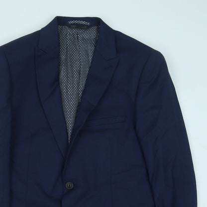 Mens UK Size 40 Marks and Spencer Regular Blue Suit Jacket