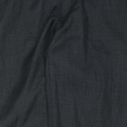 Preworn Mens Grey Polyester Trousers Size 32 in Regular Hook & Eye