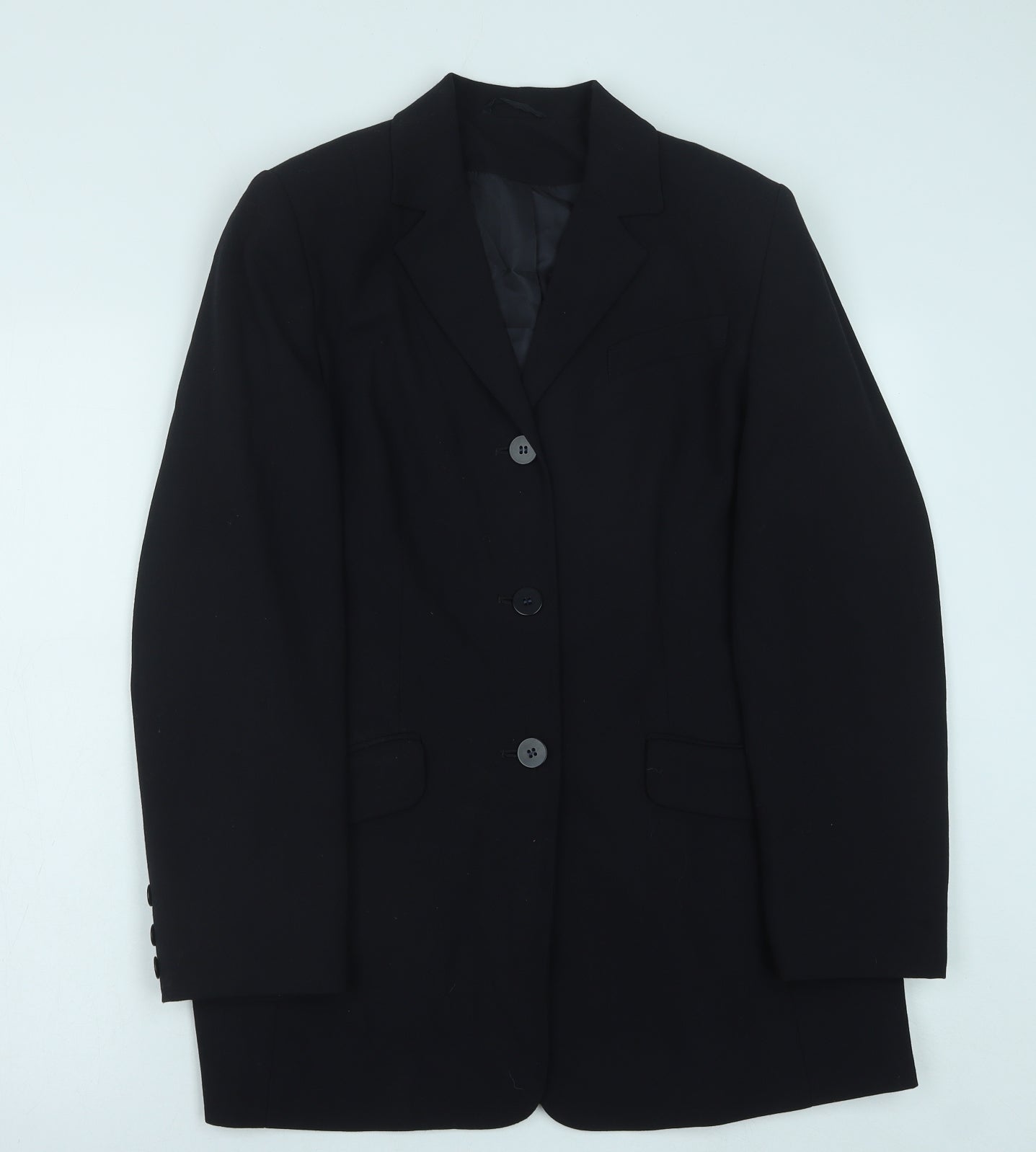 NEXT Womens Blue Polyester Jacket Suit Jacket Size 12